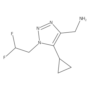 [5-cyclopropyl-1-(2,2-difluoroethyl)-1H-1,2,3-triazol-4-yl]methanamine结构式