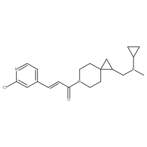 3-(2-Chloropyridin-4-yl)-1-(1-{[cyclopropyl(methyl)amino]methyl}-6-azaspiro[2.5]octan-6-yl)prop-2-en-1-one结构式