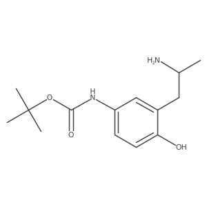 tert-butyl N-{3-[(2S)-2-aminopropyl]-4-hydroxyphenyl}carbamate结构式