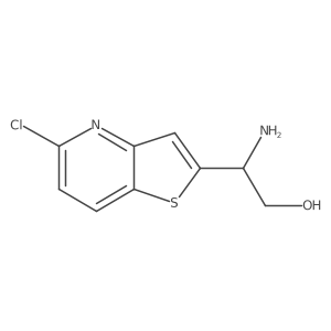 (2S)-2-amino-2-{5-chlorothieno[3,2-b]pyridin-2-yl}ethan-1-ol结构式
