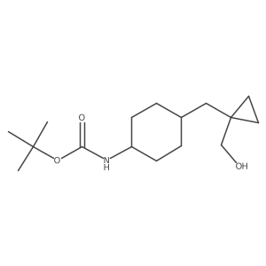 tert-butyl N-(4-{[1-(hydroxymethyl)cyclopropyl]methyl}cyclohexyl)carbamate结构式