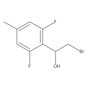2-Bromo-1-(2,6-difluoro-4-methylphenyl)ethan-1-ol结构式