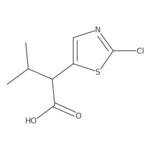 2-(2-Chloro-1,3-thiazol-5-yl)-3-methylbutanoic acid结构式