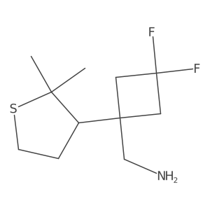 [1-(2,2-Dimethylthiolan-3-yl)-3,3-difluorocyclobutyl]methanamine Structure