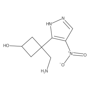 3-(aminomethyl)-3-(4-nitro-1H-pyrazol-3-yl)cyclobutan-1-ol Structure