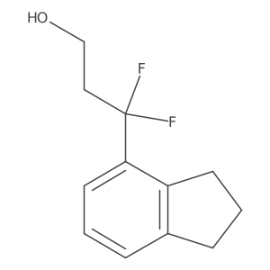 3-(2,3-dihydro-1H-inden-4-yl)-3,3-difluoropropan-1-ol Structure