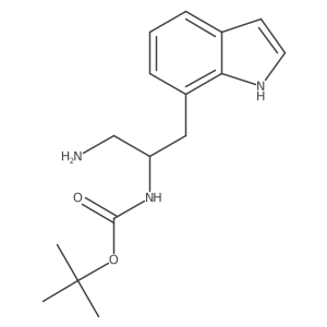 tert-butyl N-[1-amino-3-(1H-indol-7-yl)propan-2-yl]carbamate Structure