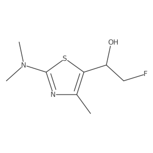 1-[2-(Dimethylamino)-4-methyl-1,3-thiazol-5-yl]-2-fluoroethan-1-ol结构式