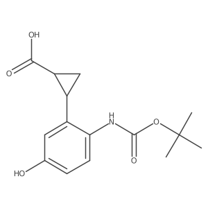 2-(2-{[(Tert-butoxy)carbonyl]amino}-5-hydroxyphenyl)cyclopropane-1-carboxylic acid Structure