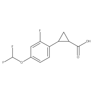 2-[4-(Difluoromethoxy)-2-fluorophenyl]cyclopropane-1-carboxylic acid Structure