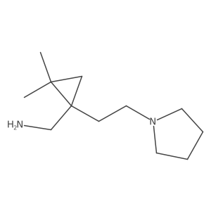 {2,2-Dimethyl-1-[2-(pyrrolidin-1-yl)ethyl]cyclopropyl}methanamine Structure
