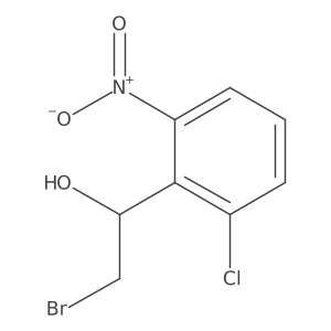 2-Bromo-1-(2-chloro-6-nitrophenyl)ethan-1-ol结构式
