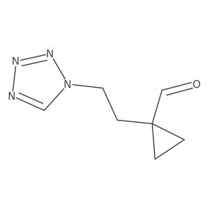 1-[2-(1H-1,2,3,4-tetrazol-1-yl)ethyl]cyclopropane-1-carbaldehyde结构式