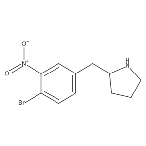 2-[(4-Bromo-3-nitrophenyl)methyl]pyrrolidine结构式