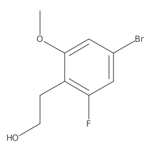 2-(4-Bromo-2-fluoro-6-methoxyphenyl)ethan-1-ol结构式