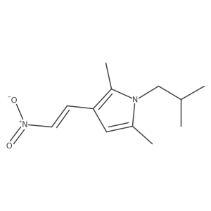 2,5-dimethyl-1-(2-methylpropyl)-3-(2-nitroethenyl)-1H-pyrrole结构式