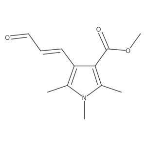 methyl 1,2,5-trimethyl-4-(3-oxoprop-1-en-1-yl)-1H-pyrrole-3-carboxylate结构式