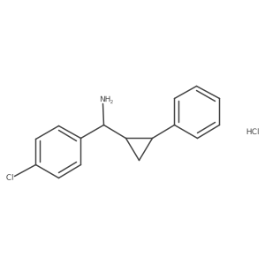 rac-(4-chlorophenyl)[(1R,2S)-2-phenylcyclopropyl]methanamine hydrochloride Structure