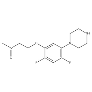 1-(2,4-Difluoro-5-(2-(methylsulfinyl)ethoxy)phenyl)piperazine Structure