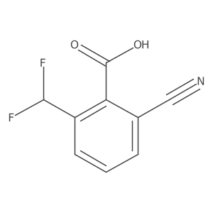 2-Cyano-6-(difluoromethyl)benzoic acid Structure