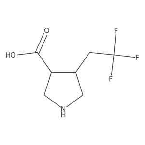 rac-(3R,4R)-4-(2,2,2-trifluoroethyl)pyrrolidine-3-carboxylic acid Structure