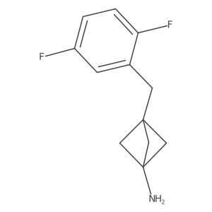 3-[(2,5-Difluorophenyl)methyl]bicyclo[1.1.1]pentan-1-amine结构式