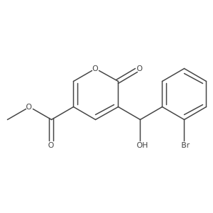 Methyl 3-((2-bromophenyl)(hydroxy)methyl)-2-oxo-2H-pyran-5-carboxylate Structure