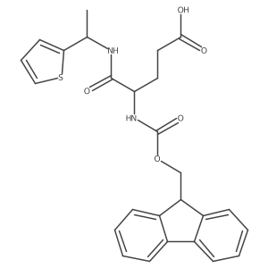 4-({[(9H-fluoren-9-yl)methoxy]carbonyl}amino)-4-{[(1S)-1-(thiophen-2-yl)ethyl]carbamoyl}butanoic acid结构式