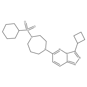 3-Cyclobutyl-6-(4-cyclohexylsulfonyl-1,4-diazepan-1-yl)-[1,2,4]triazolo[4,3-b]pyridazine Structure