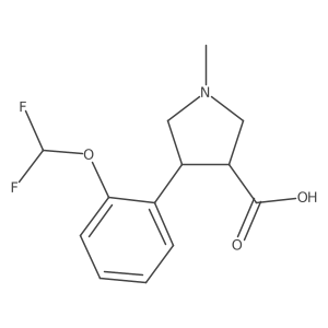 4-[2-(Difluoromethoxy)phenyl]-1-methylpyrrolidine-3-carboxylic acid Structure