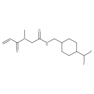 N-[({[4-(difluoromethyl)cyclohexyl]methyl}carbamoyl)methyl]-N-methylprop-2-enamide Structure