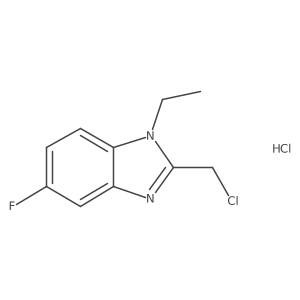 2-(Chloromethyl)-1-ethyl-5-fluorobenzimidazole;hydrochloride Structure