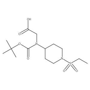 2-{[(Tert-butoxy)carbonyl][1-(ethanesulfonyl)piperidin-4-yl]amino}acetic acid Structure