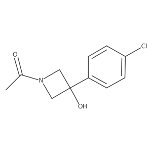 1-[3-(4-Chlorophenyl)-3-hydroxyazetidin-1-yl]ethan-1-one结构式