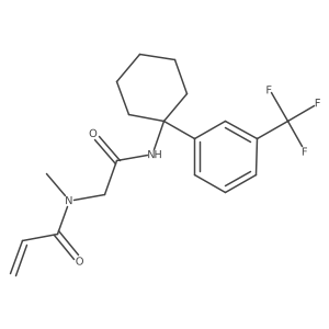 N-methyl-N-[({1-[3-(trifluoromethyl)phenyl]cyclohexyl}carbamoyl)methyl]prop-2-enamide结构式