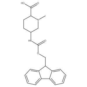 5-({[(9H-fluoren-9-yl)methoxy]carbonyl}amino)-1-methylpiperidine-2-carboxylic acid结构式