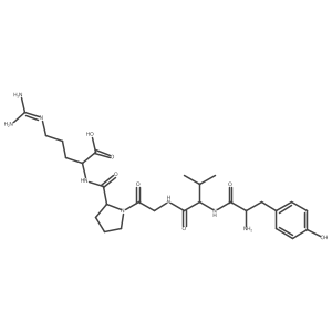 L-Tyrosyl-L-valylglycyl-L-prolyl-N~5~-(diaminomethylidene)-L-ornithine Structure