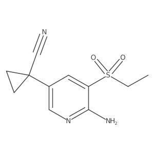 1-[6-Amino-5-(ethylsulfonyl)-3-pyridinyl]cyclopropanecarbonitrile结构式