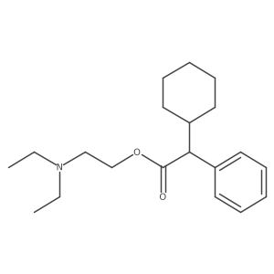 CCN(CC)CCOC(=O)C(c1ccccc1)C1CCCCC1结构式
