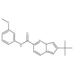 2-tert-butyl-N-[3-(methylsulfanyl)phenyl]imidazo[1,2-b]pyridazine-6-carboxamide结构式