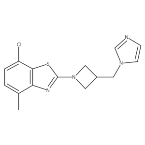 7-chloro-2-{3-[(1H-imidazol-1-yl)methyl]azetidin-1-yl}-4-methyl-1,3-benzothiazole结构式