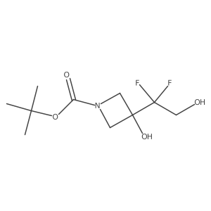Tert-butyl 3-(1,1-difluoro-2-hydroxyethyl)-3-hydroxyazetidine-1-carboxylate Structure