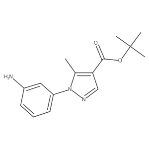tert-butyl 1-(3-aminophenyl)-5-methyl-1H-pyrazole-4-carboxylate结构式
