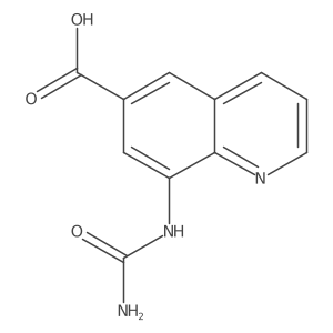 8-[(Aminocarbonyl)amino]-6-quinolinecarboxylic acid结构式