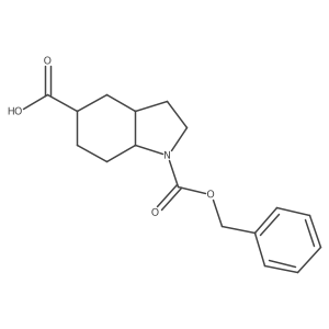 rac-(3aR,5S,7aR)-1-[(benzyloxy)carbonyl]-octahydro-1H-indole-5-carboxylic acid结构式