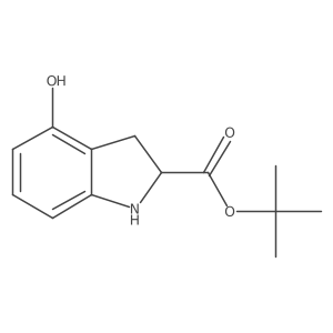 tert-butyl 4-hydroxy-2,3-dihydro-1H-indole-2-carboxylate结构式
