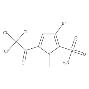 3-bromo-1-methyl-5-(2,2,2-trichloroacetyl)-1H-pyrrole-2-sulfonamide结构式