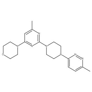 4-{6-Methyl-2-[4-(6-methylpyridazin-3-yl)piperazin-1-yl]pyrimidin-4-yl}morpholine结构式