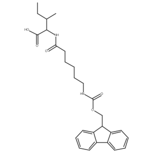 (2S)-2-[6-({[(9H-fluoren-9-yl)methoxy]carbonyl}amino)hexanamido]-3-methylpentanoic acid结构式