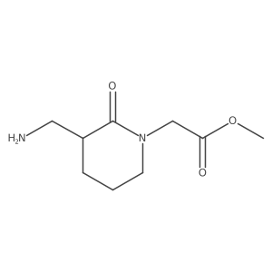 Methyl 2-[3-(aminomethyl)-2-oxopiperidin-1-yl]acetate结构式